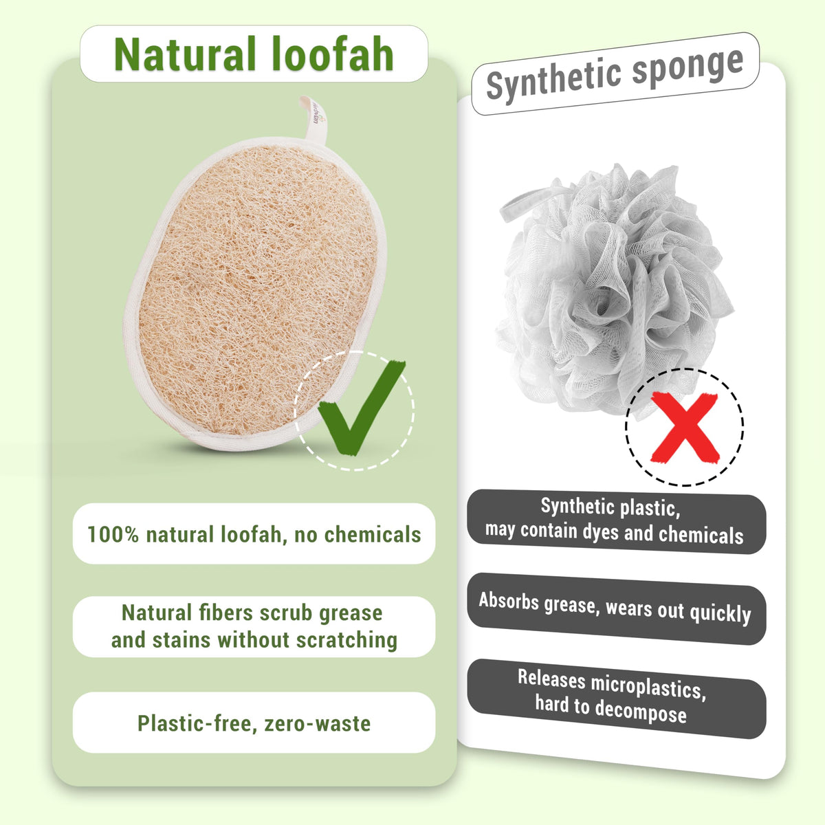 Herbvian pad expanded and wet demonstrating thicker, cushioned scrub benefit