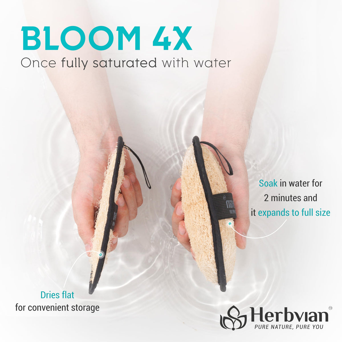Herbvian used in shower by man, improved cleansing and control