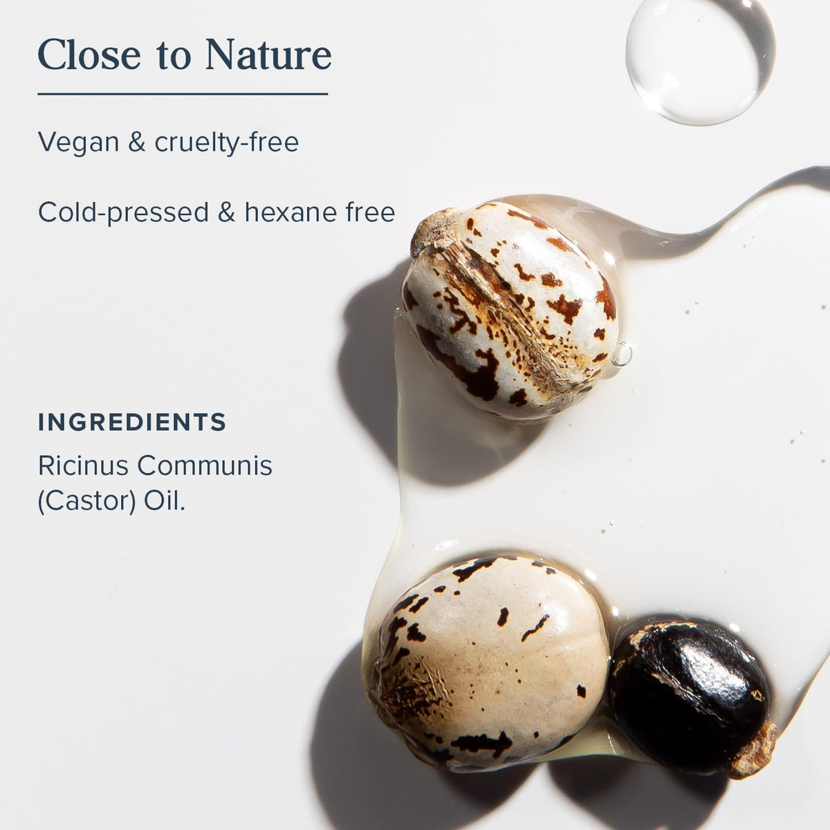 HERITAGE STORE oil texture on skin demonstrating deep moisturizing effect