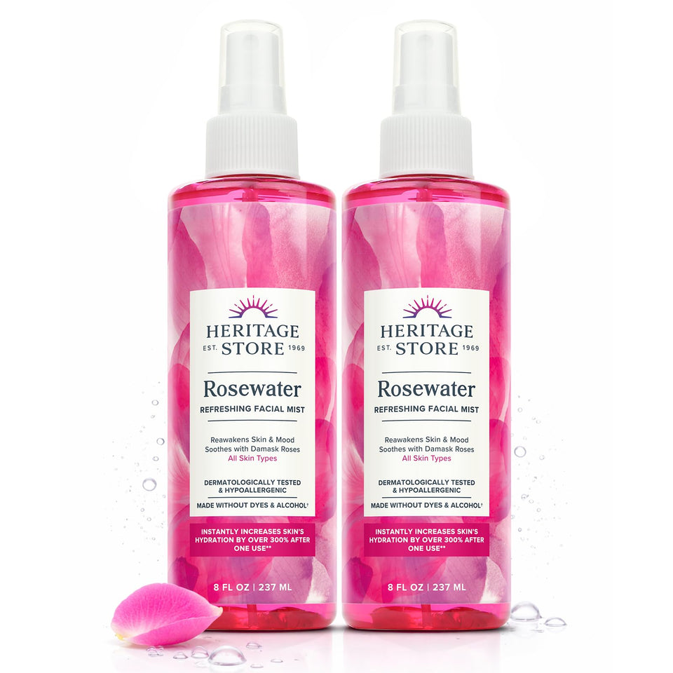HERITAGE STORE front packaging showing two 8oz bottles and label benefits
