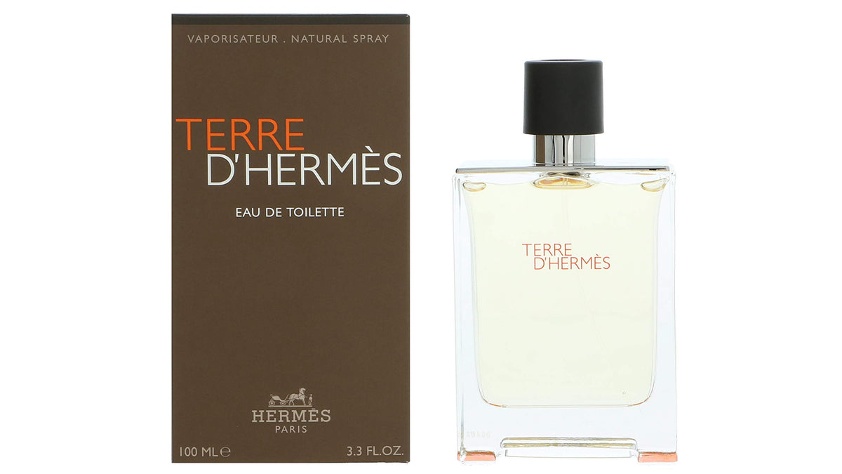 Hermès Terre d'Hermès spray application on wrist illustrating scent use and longevity