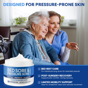 Hermon cream being applied to hand demonstrating soothing protection benefit