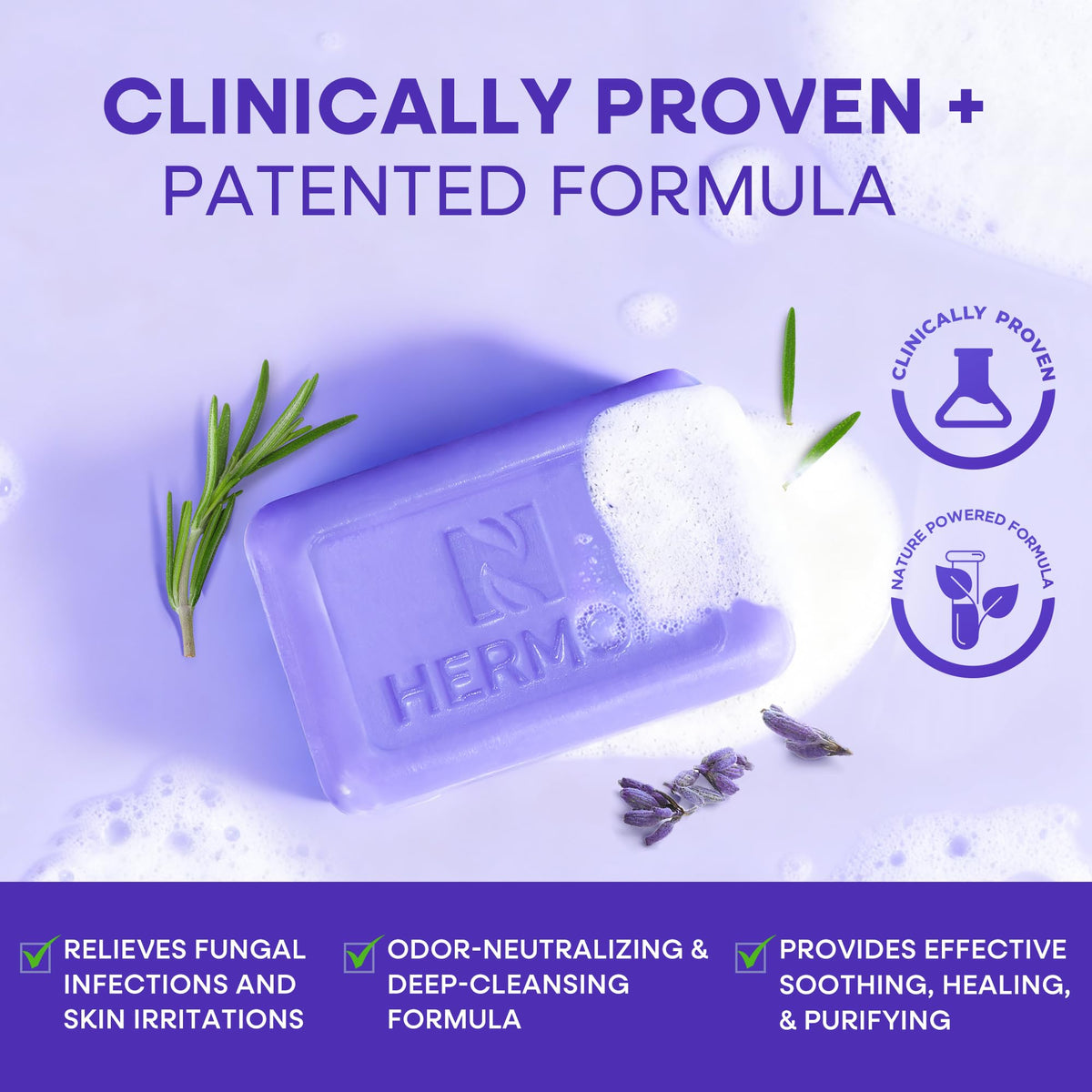 Hermon label showing tolnaftate 1% active antifungal ingredient