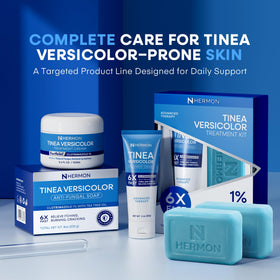 Hermon illustrative before-after guide showing clearer-looking skin benefit