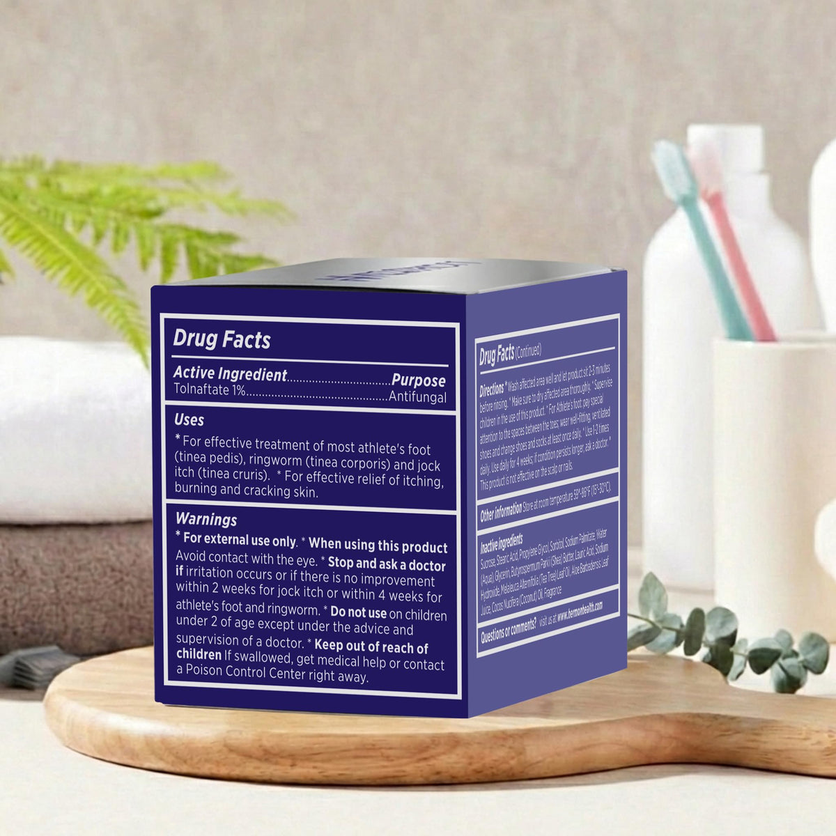 Hermon soap cross section showing moisturizing marbled formula