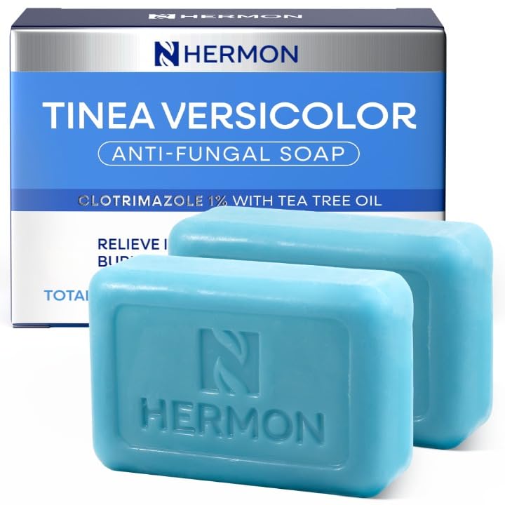 Hermon front packaging showing two-bar kit and clear labeling for targeted cleansing