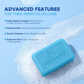 Hermon bar in shower use demonstrating easy rinse and skin-cleansing benefit