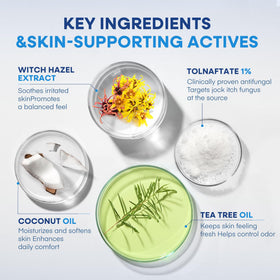 Hermon tea tree oil ingredient imagery signaling soothing support