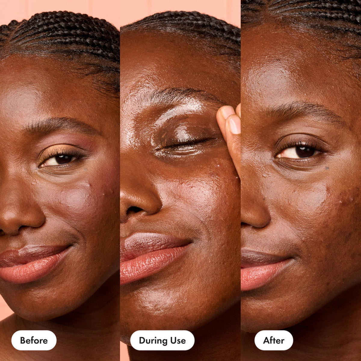 HERO COSMETICS balm melting on skin to dissolve makeup without harsh rubbing