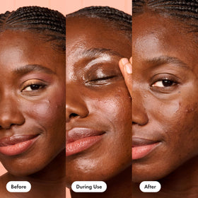 HERO COSMETICS balm melting on skin to dissolve makeup without harsh rubbing