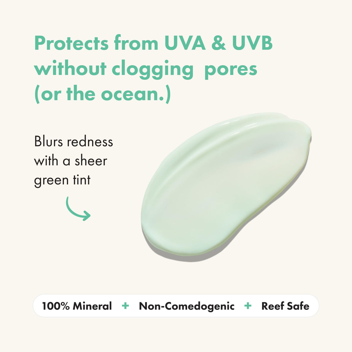 HERO COSMETICS sunscreen being smoothed on face showing lightweight blendability