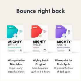 Hero Cosmetics Mighty Patch on bathroom counter lifestyle image showing everyday ease