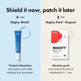 HERO COSMETICS in a toiletry bag illustrating everyday portability benefit