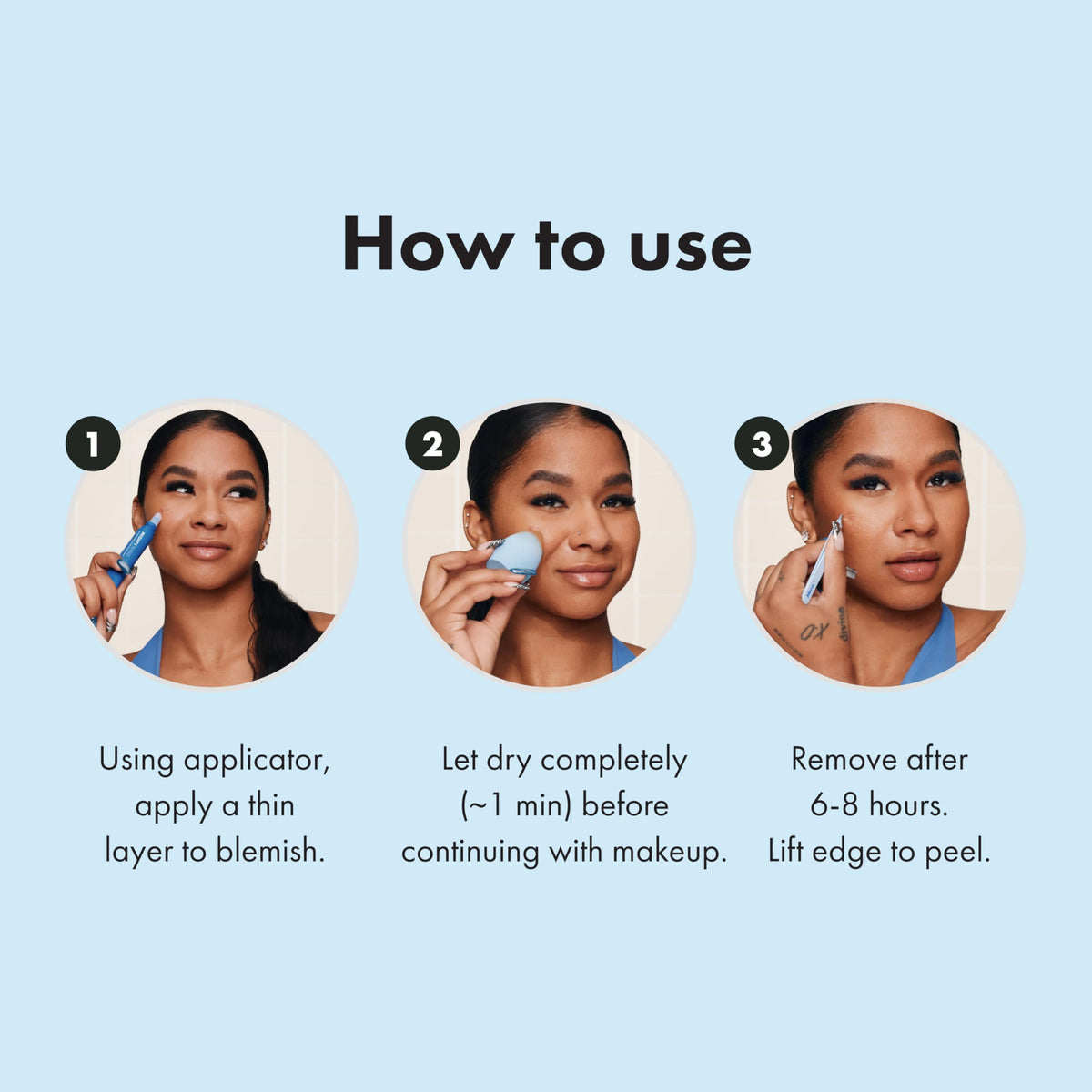 HERO COSMETICS patch under foundation illustrating makeup-friendly finish