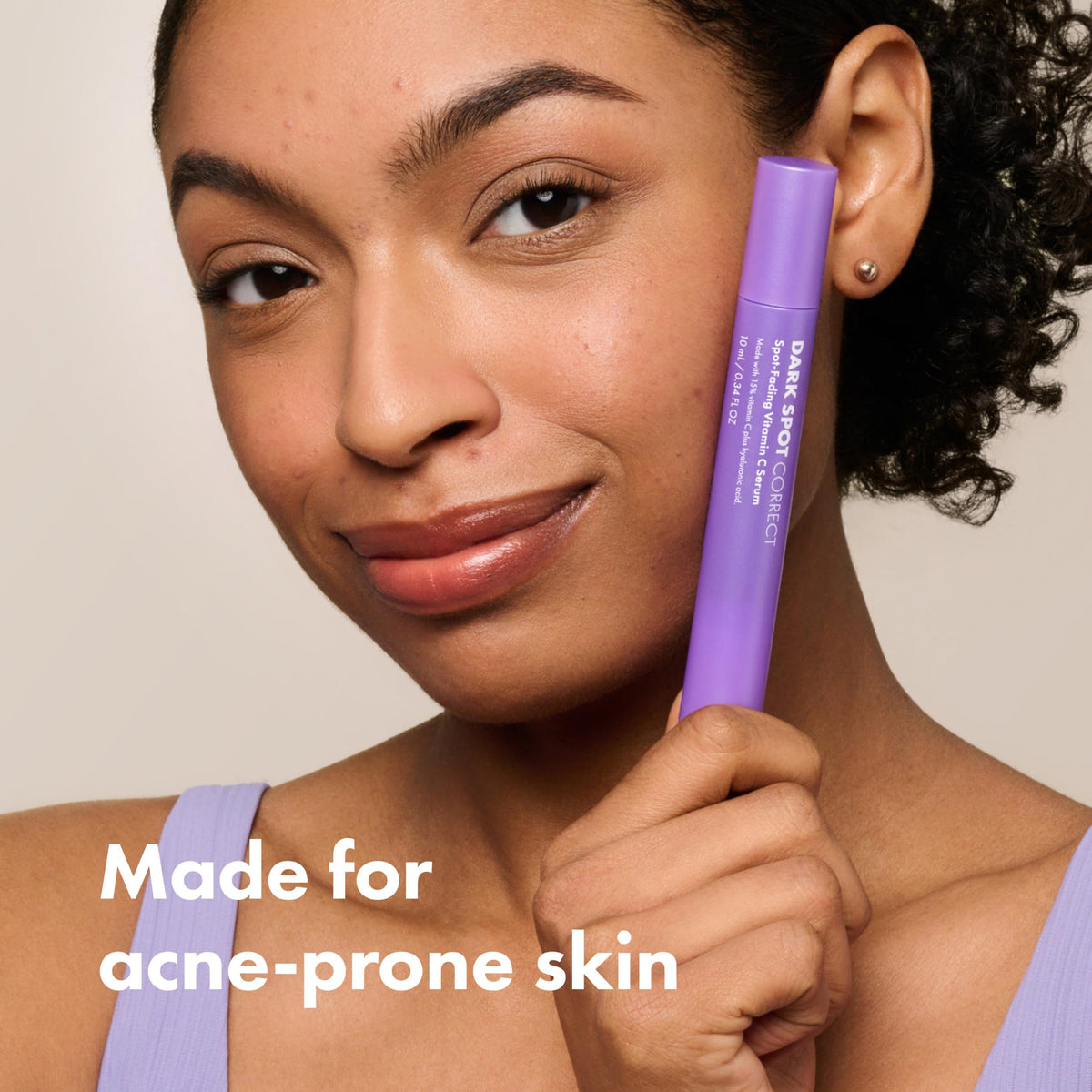 HERO COSMETICS pen held in hand showing true size for convenient carry