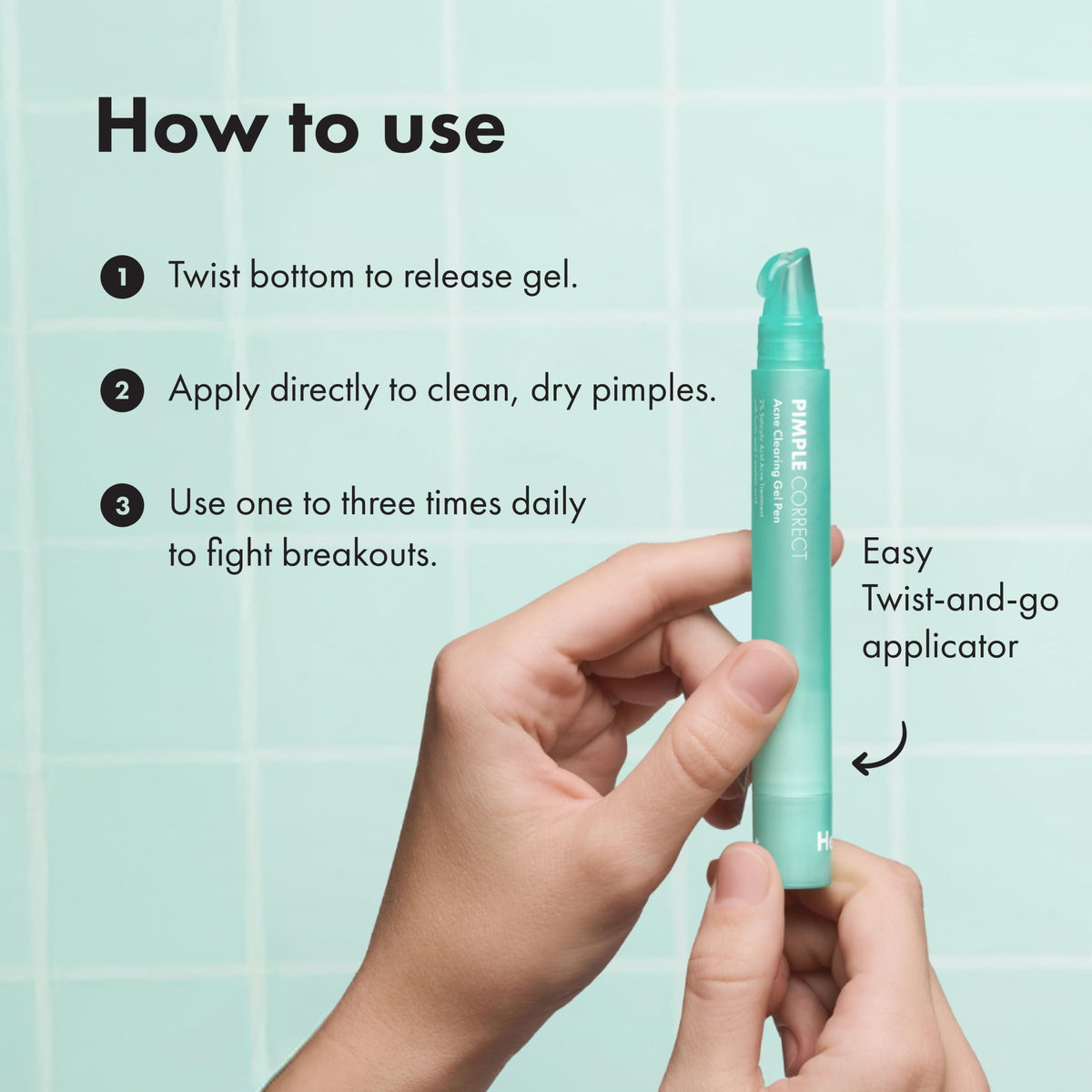 HERO COSMETICS label close-up highlighting 2% salicylic acid and dermatologist-tested