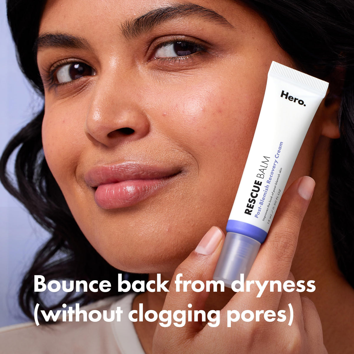 HERO COSMETICS close-up cream swirl of Rescue Balm highlighting smooth finish