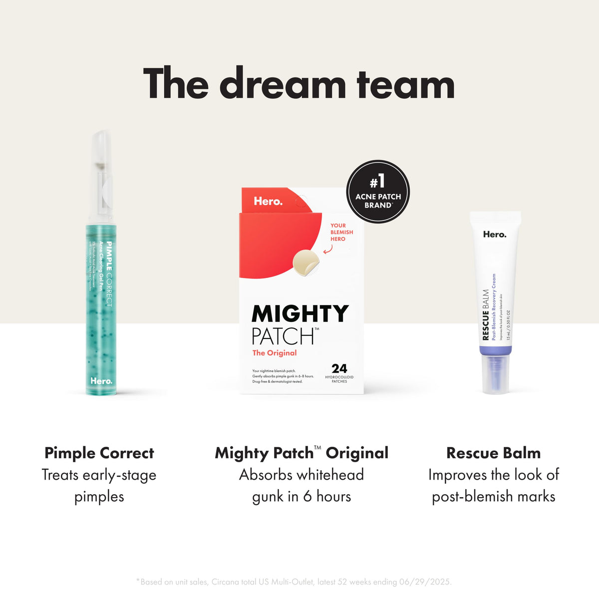 HERO COSMETICS ingredient label of Rescue Balm showing simplified formula