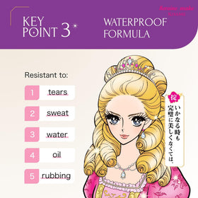 Heroine Make application demo on eye illustrating even coating and no clumps