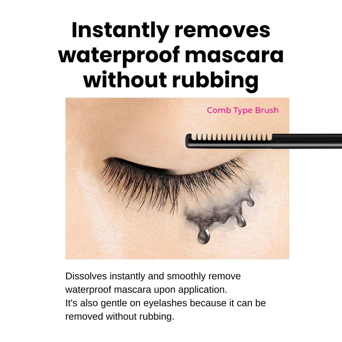 Heroine Make mascara applied on lashes showing lengthening and volumizing effect for dramatic eyes
