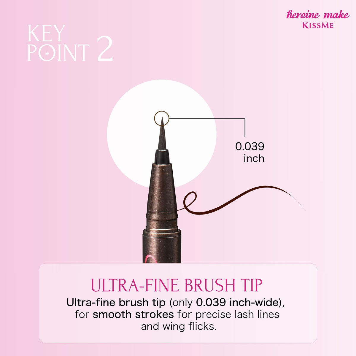Heroine Make applying eyeliner along upper lash line for definition