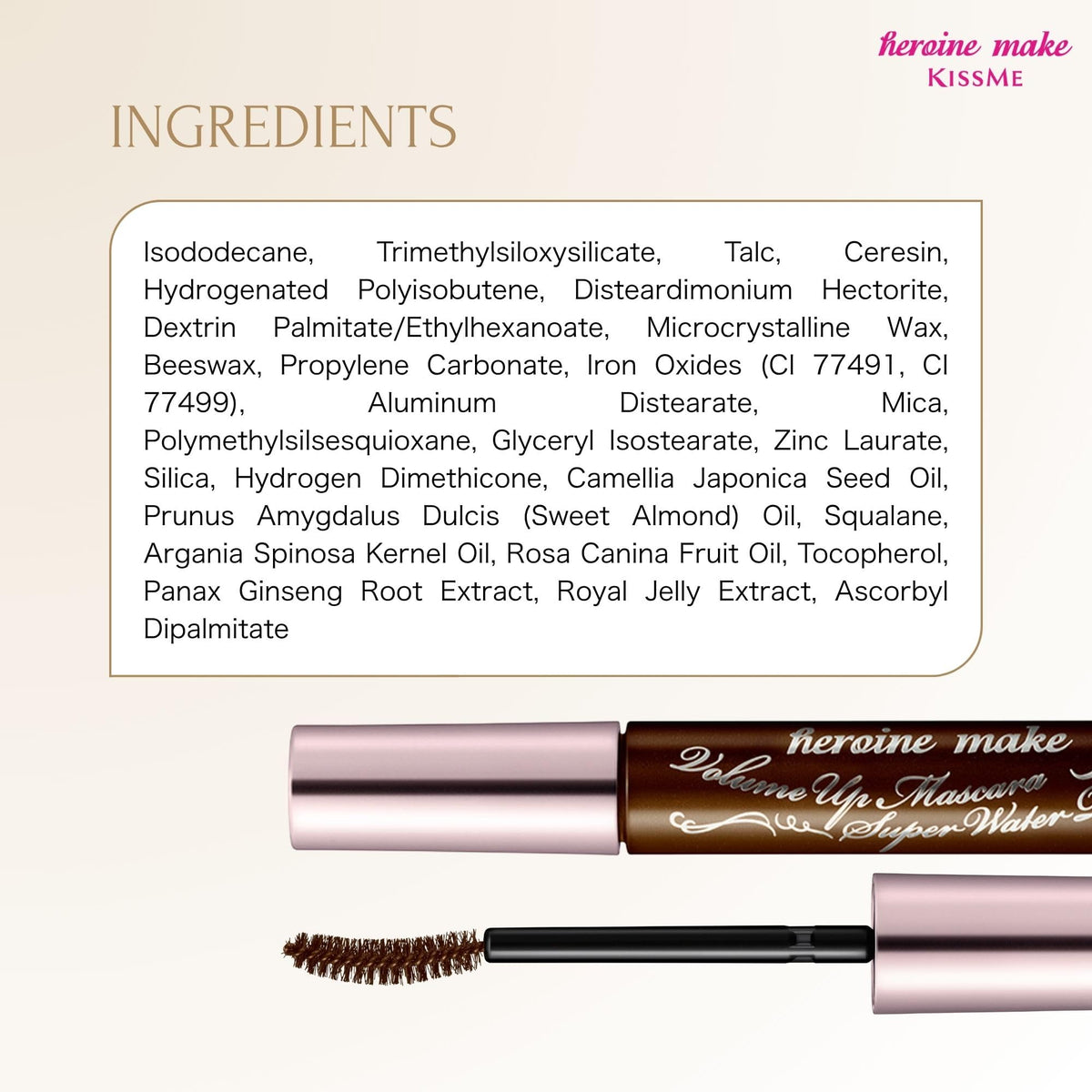 Heroine Make beside ruler for size scale showing compact travel-friendly design