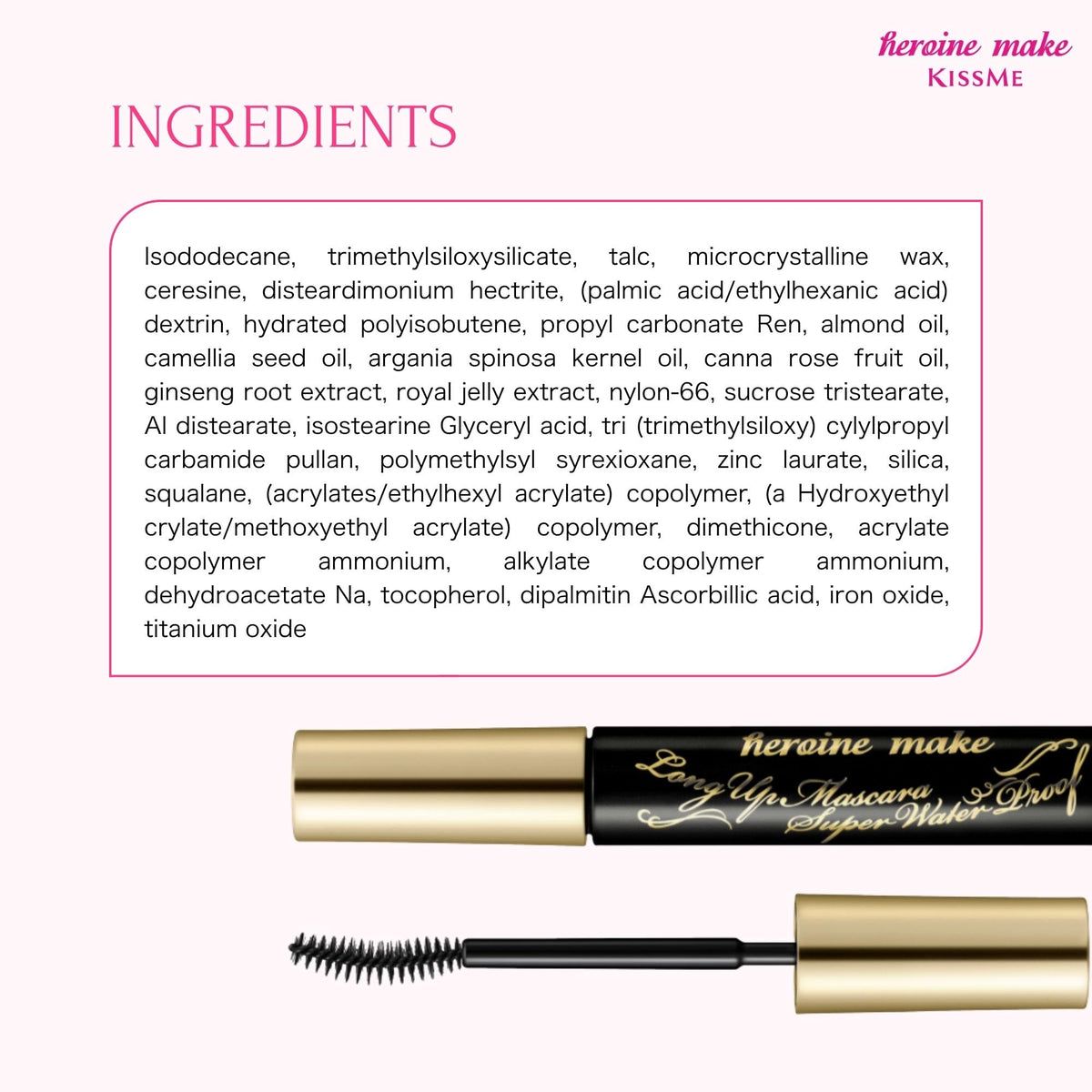 Heroine Make beside ruler showing size and portability benefit