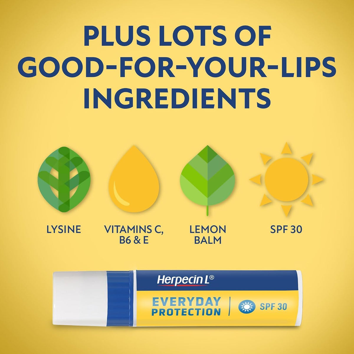Applying Herpecin-L to lips offering quick soothing and sun defense