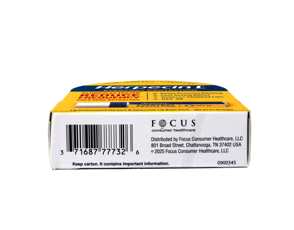 Herpecin-L ingredients lysine and lemon balm displayed for soothing