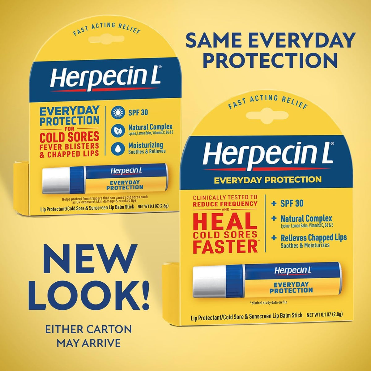 Herpecin-L next to a coin to show compact 0.1 oz travel-friendly size