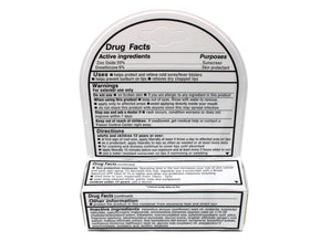 Label detail on Herpecin-L showing broad-spectrum SPF 30 protection