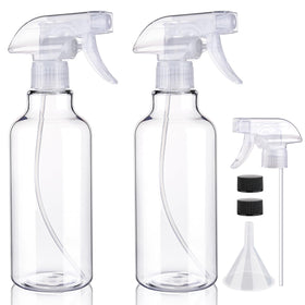 Hethyo clear front view showing two bottles and included parts for durable storage