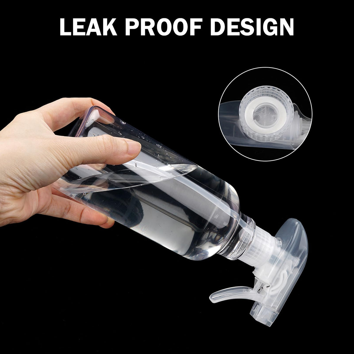Hethyo bottle ejecting a fine mist to hydrate plants with even coverage