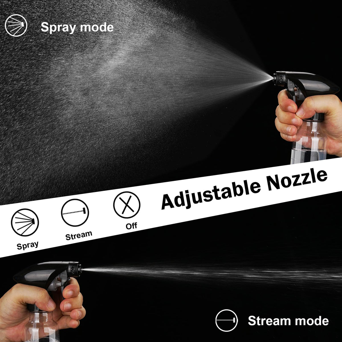 Hethyo misting houseplants in garden, providing gentle, controlled plant care
