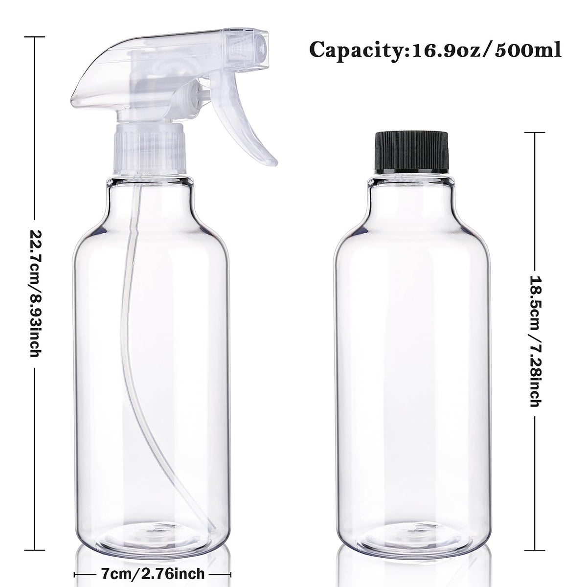 Hethyo bottle in hand showing 16.9oz scale for comfortable ergonomic grip
