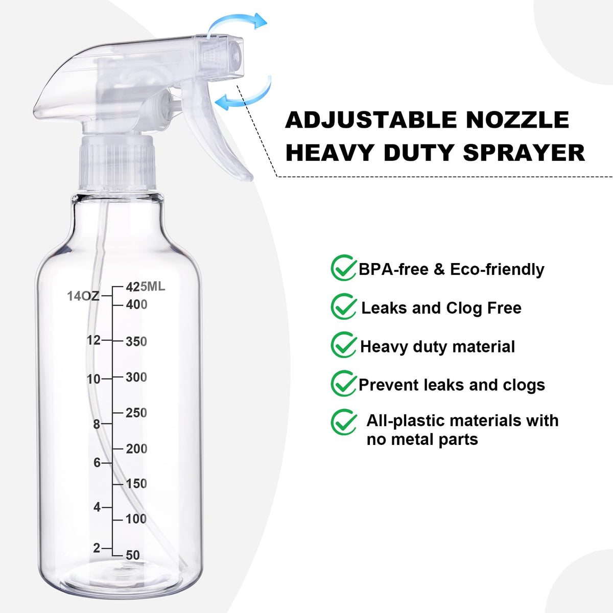 Hethyo trigger head close-up showing adjustable nozzle for precise spray