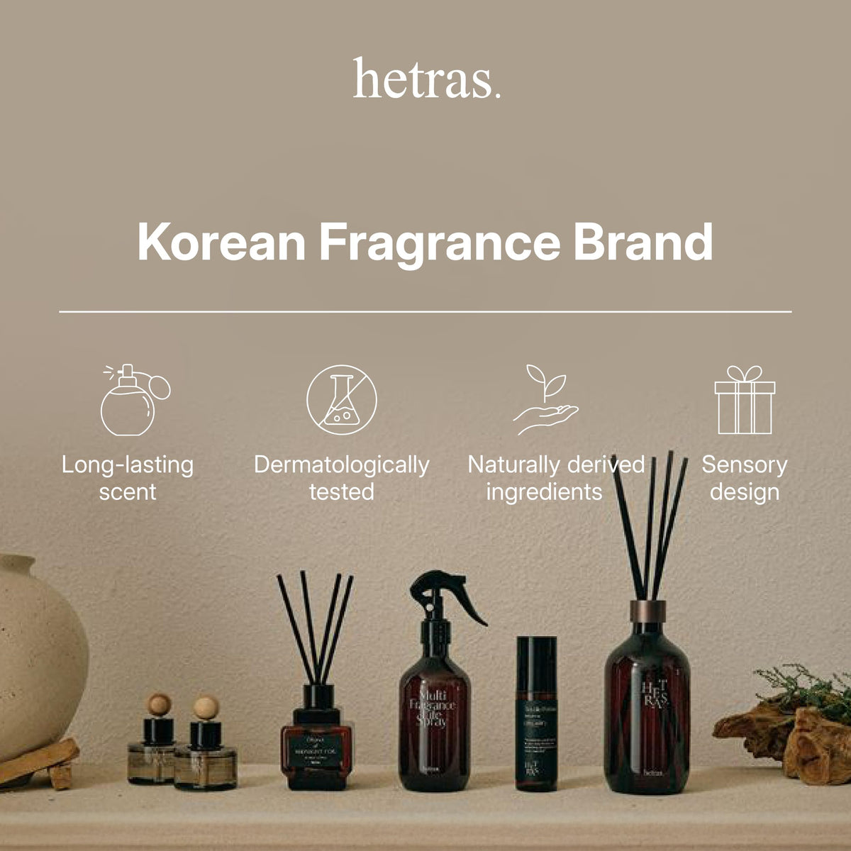 hetras bottle next to a hand showing size and easy-to-carry convenience