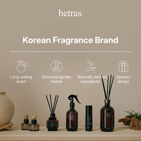 hetras bottle next to a hand showing size and easy-to-carry convenience
