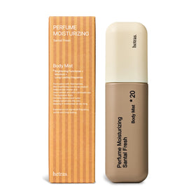 hetras front packaging bottle showing Santal Fresh and compact travel-friendly size