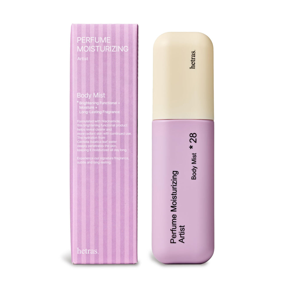 hetras front packaging showing bottle and brand, highlighting premium scent