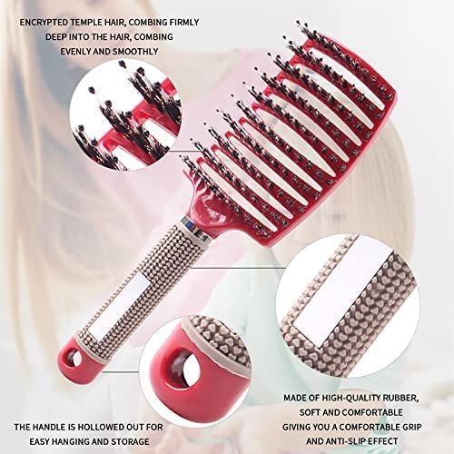 Heubek nylon bristles detail showing flexible pins that reduce pulling