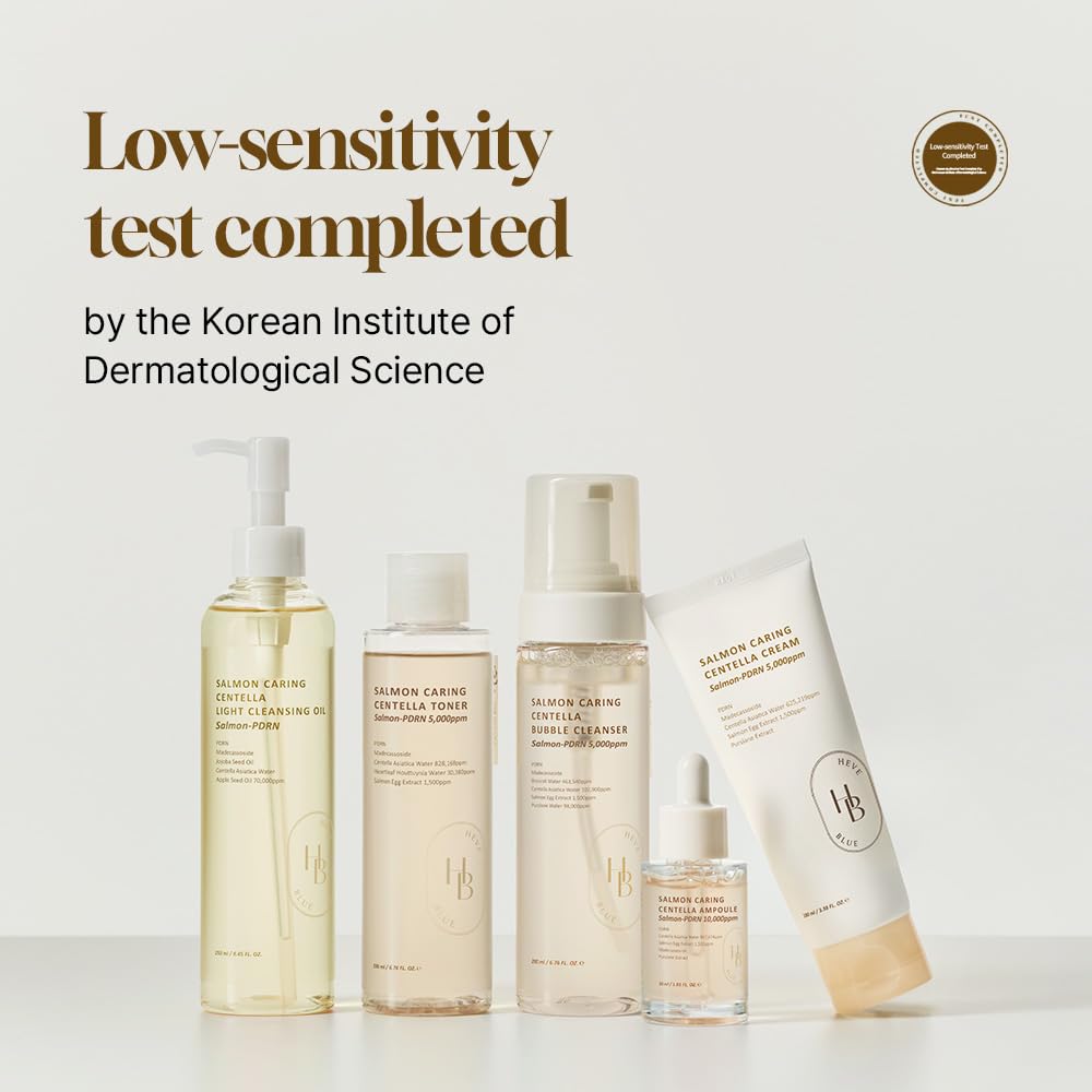 HEVEBLUE lifestyle on bathroom shelf conveying calm, restorative skincare routine