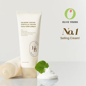 HEVEBLUE dispensing cream onto finger showing smooth application and quick absorbency