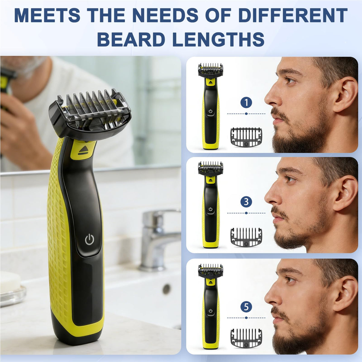 HEY BLLFLYBY combs in a bathroom setup showing travel-ready, convenient grooming