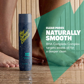 Hey Sweet Cheeks back label with ingredients list and usage directions for clarity