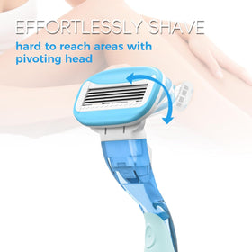 HEYAXA razor in use shaving a leg showing smooth glide and control