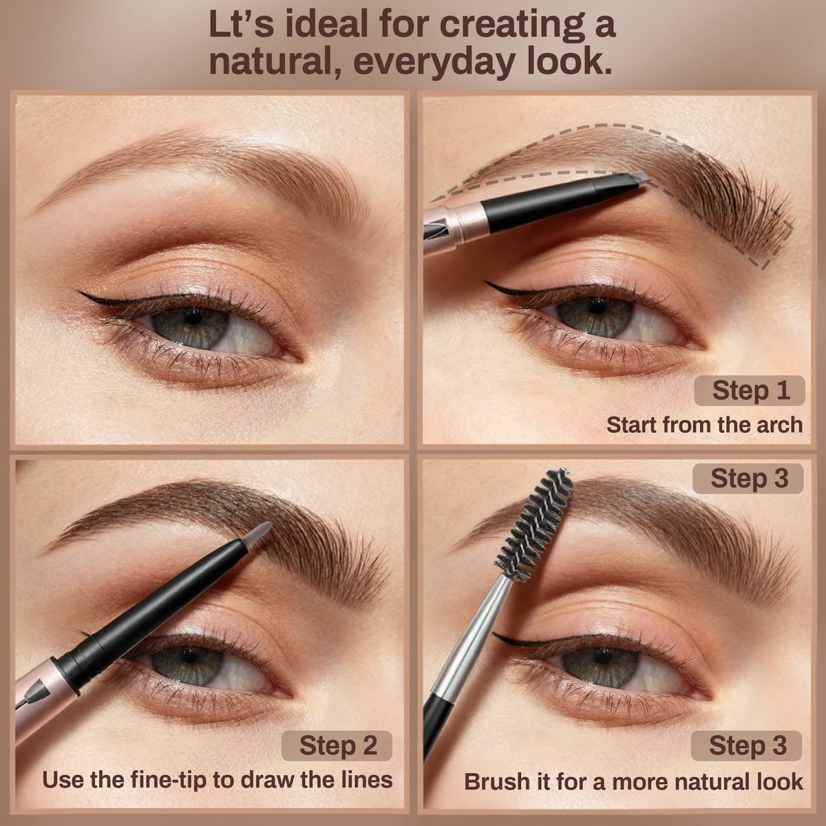 HeyBeauty precision tip drawing hairlike strokes, defines arches