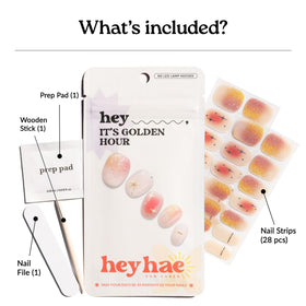 heyhae hand applying a strip demonstrating simple warmth-and-press application benefit