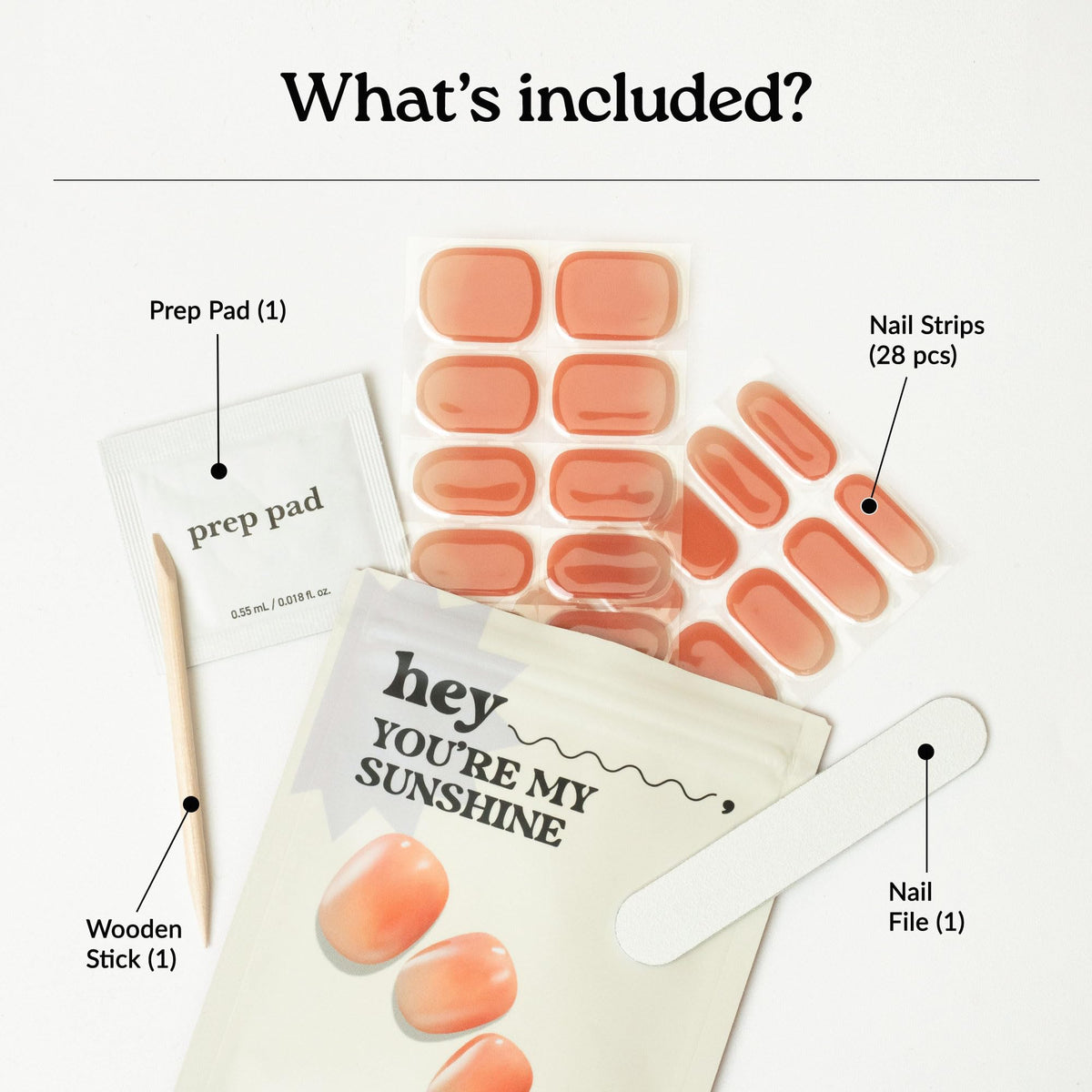 heyhae applying strip on nail demonstrating simple at-home application