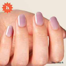 heyhae close-up texture showing lilac sheen and salon-quality look benefit
